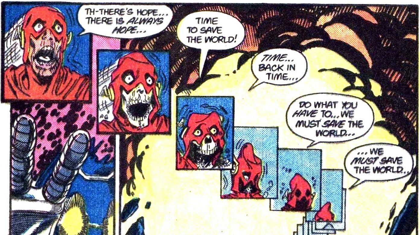 Barry Allen as he dies (Image via DC Comics)
