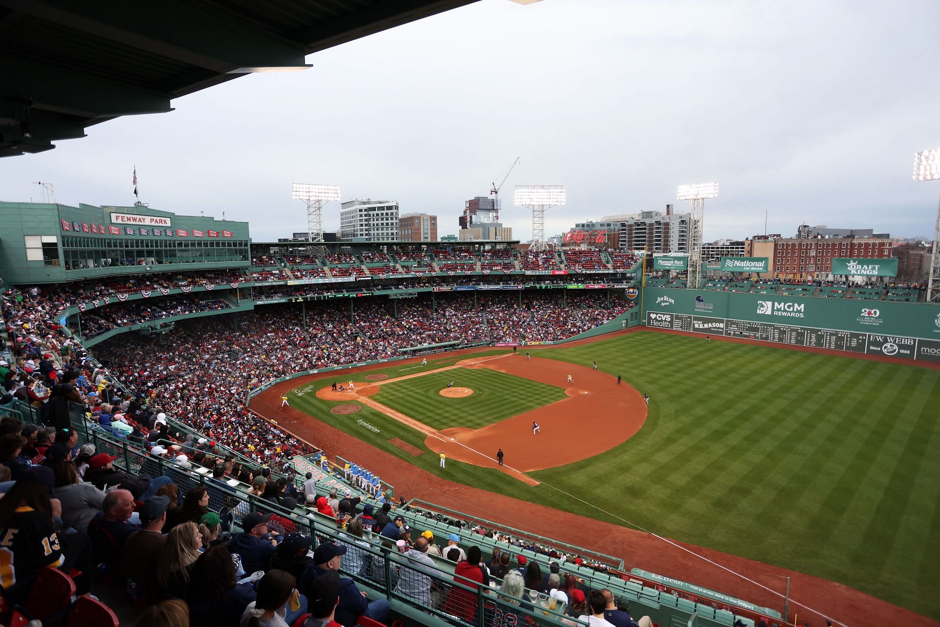 A Beautiful view of the Green Monster at Fenway