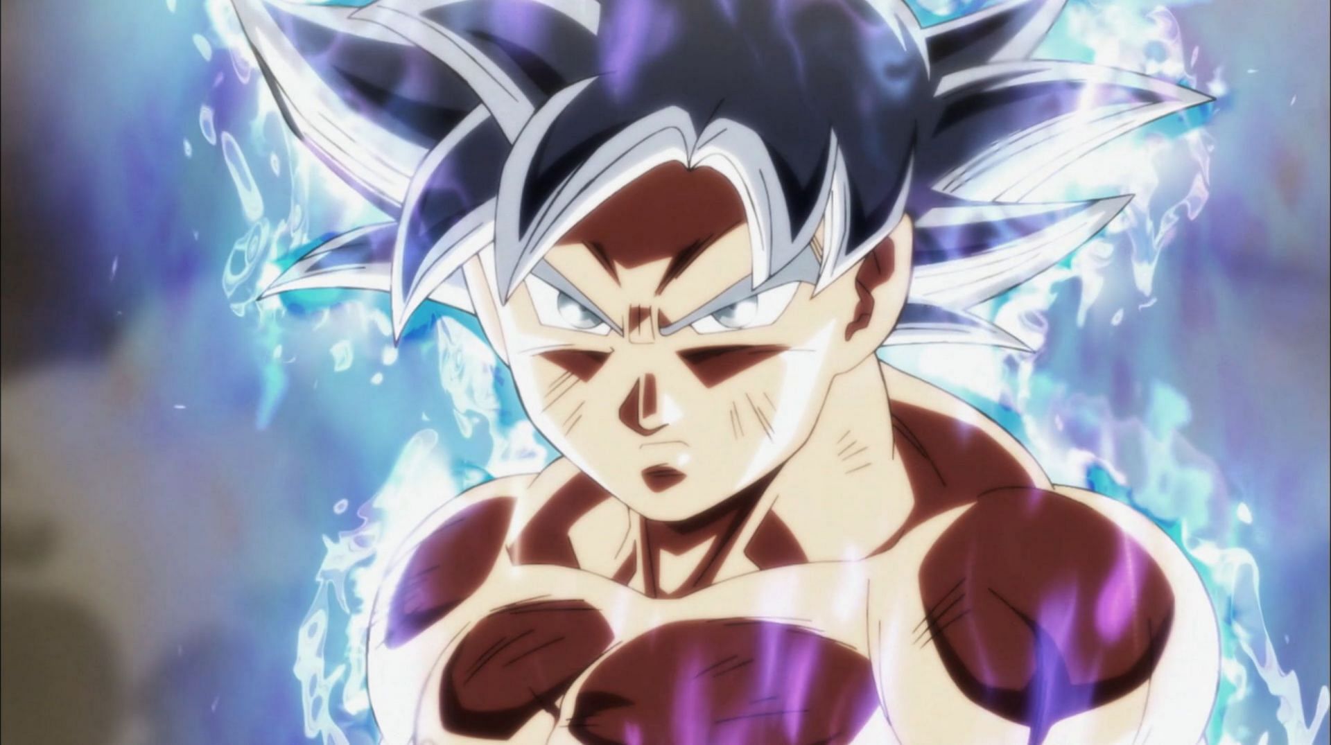 Goku in Ultra Instinct, his highest power up so far