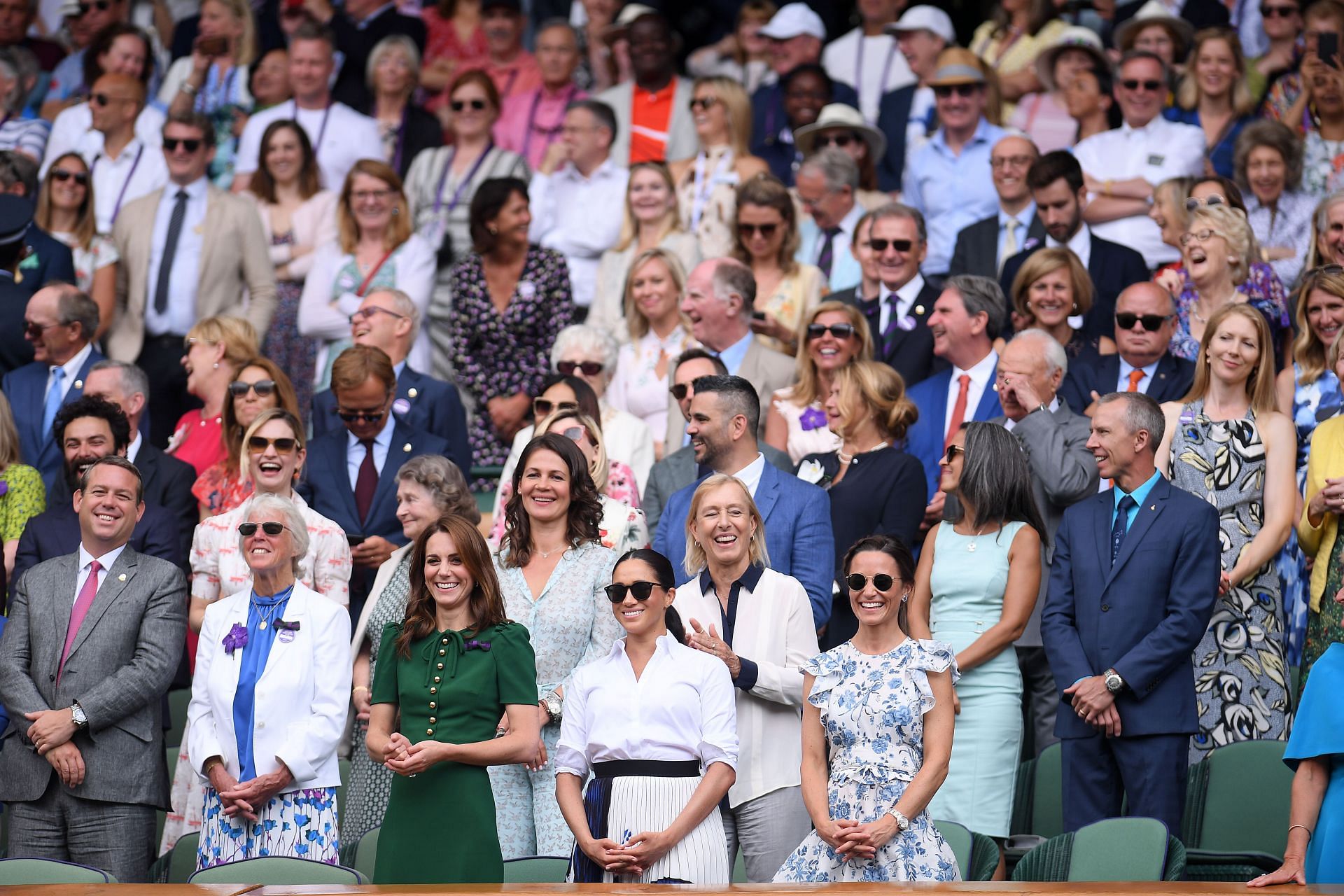 Martina Navratilova among the spectators at the 2019 Wimbledon.