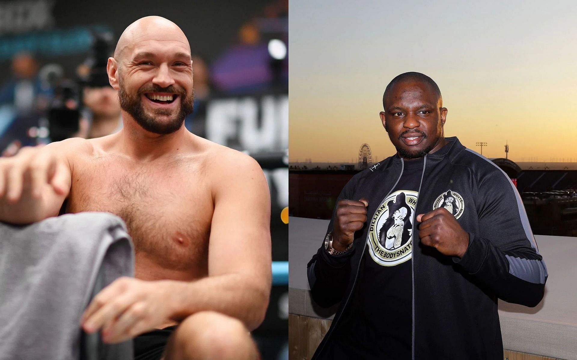 Tyson Fury (L) has discussed his upcoming fight with Dillian Whyte (R).