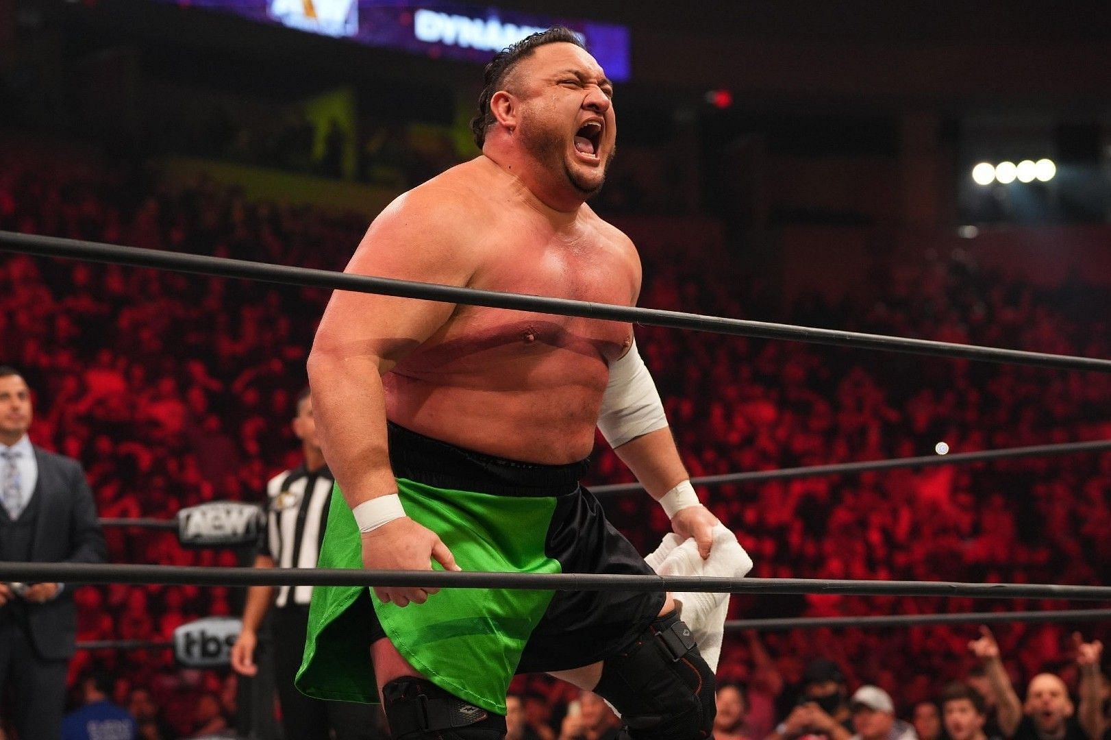 Samoa Joe won the world TV Championship on Dynamite recently.