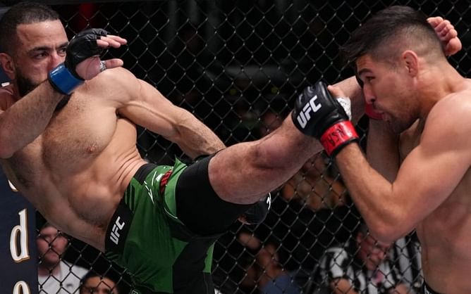 Who won the fight between Vicente Luque and Belal Muhammad (16th April 2022)?