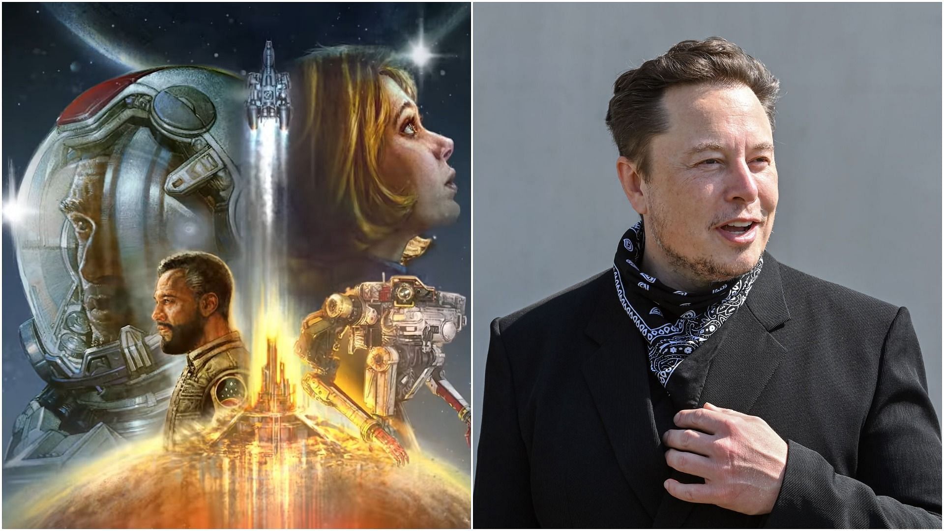 Starfield can improve its realism based on Elon Musk and SpaceX&#039;s input (Images via Bethesda, Tesla)