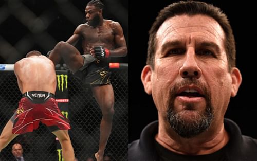 Yan vs. Sterling at UFC 273 (left); John McCarthy (right)