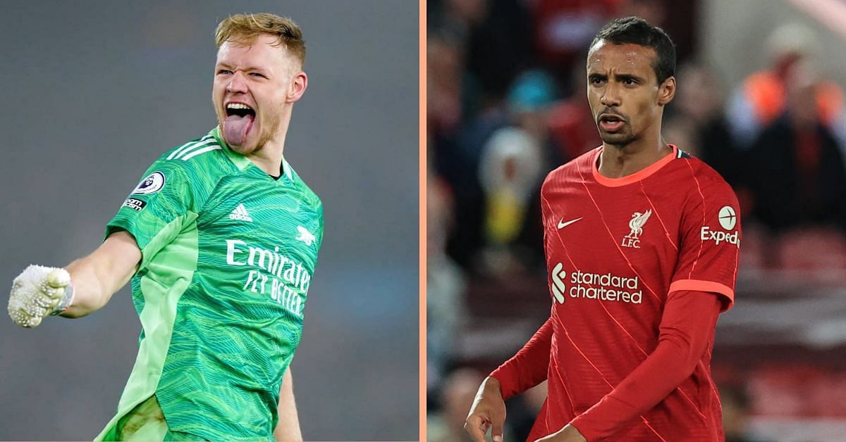 Arsenal&#039;s Aaron Ramsdale and Liverpool&#039;s Joel Matip