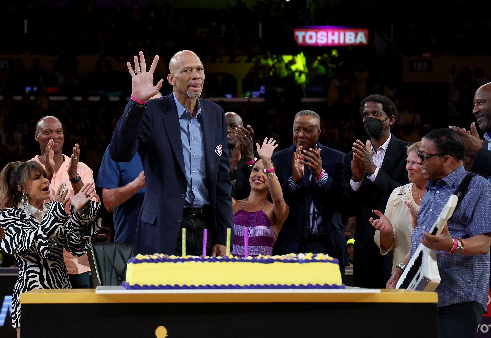 Kareem Abdul - Jabbar won five championships with the Los Angeles Lakers