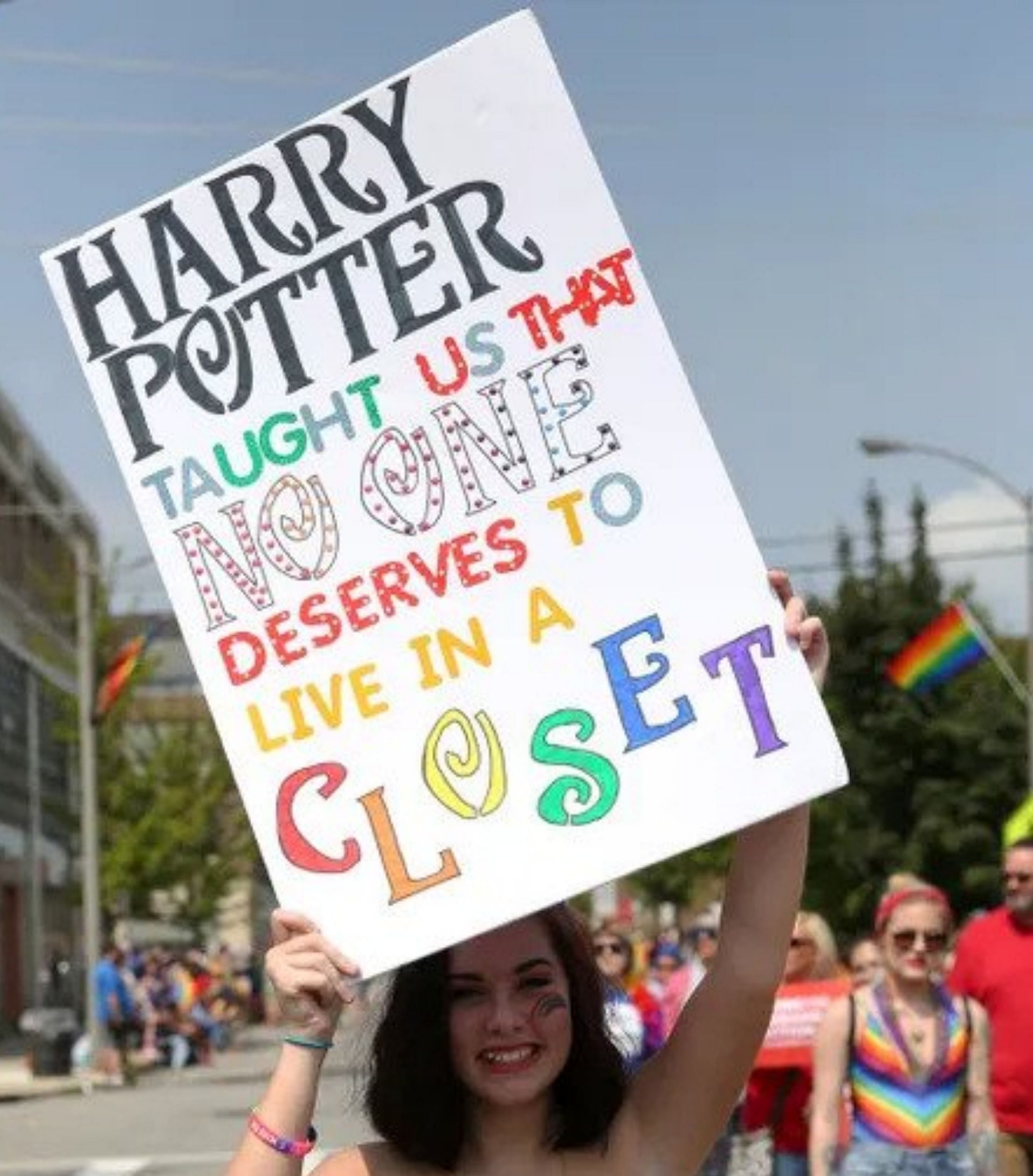 A protestor holds a poster reflecting their thoughts on the matter (Image via Chirag Wakaskar/SOPA Images/LightRocket/Getty Images)