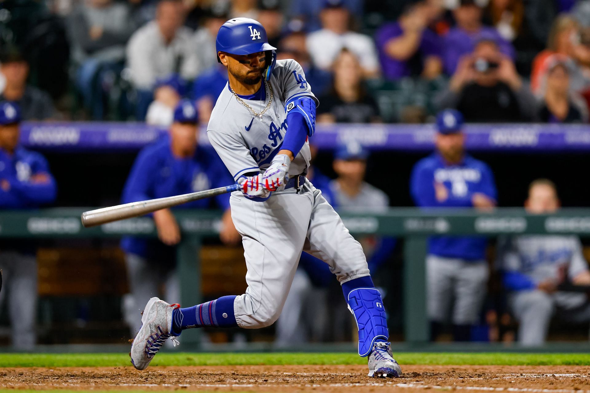 Mookie Betts batting for the LA Dodgers