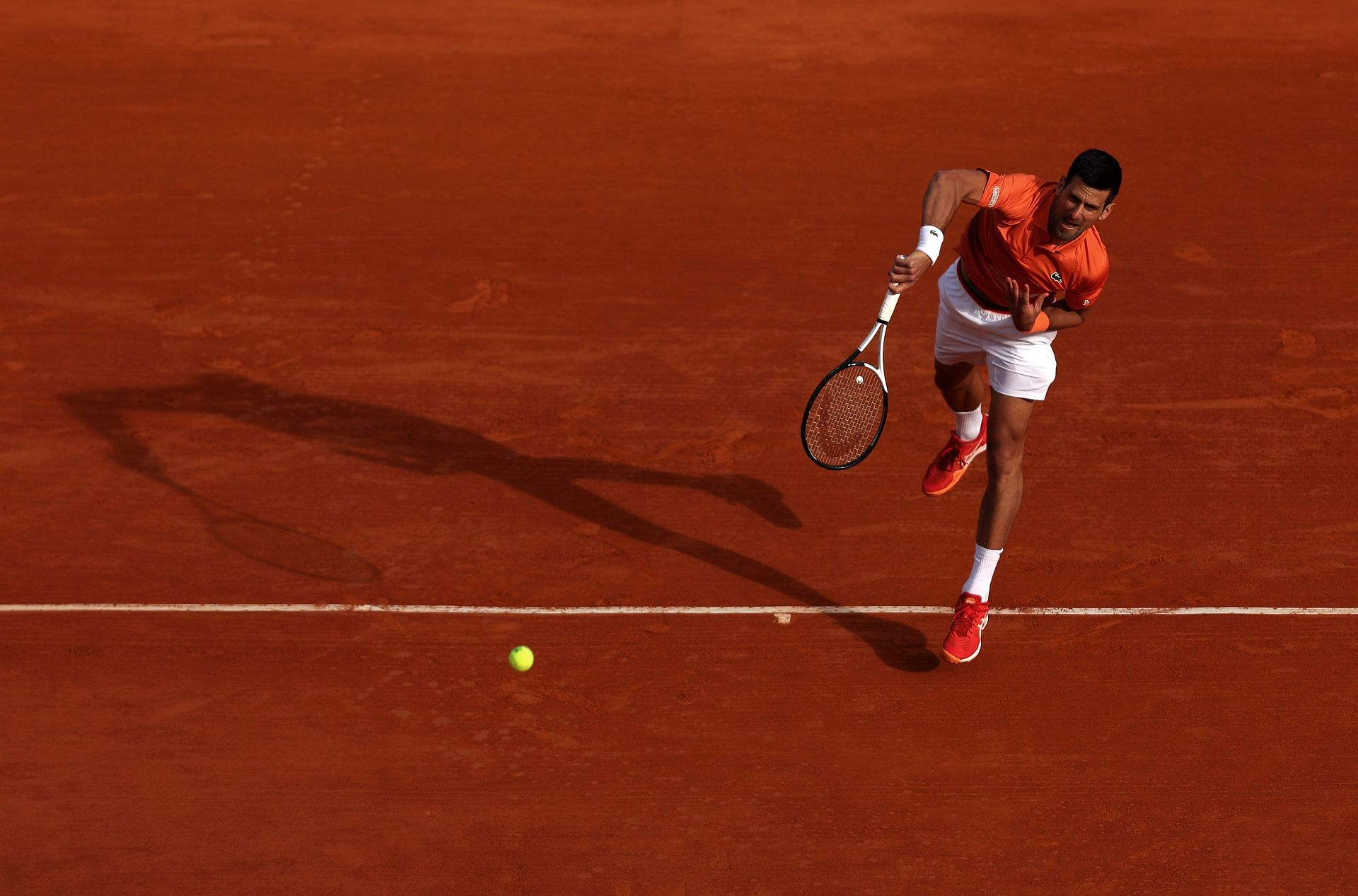 Djokovic in action at Rolex Monte-Carlo Masters