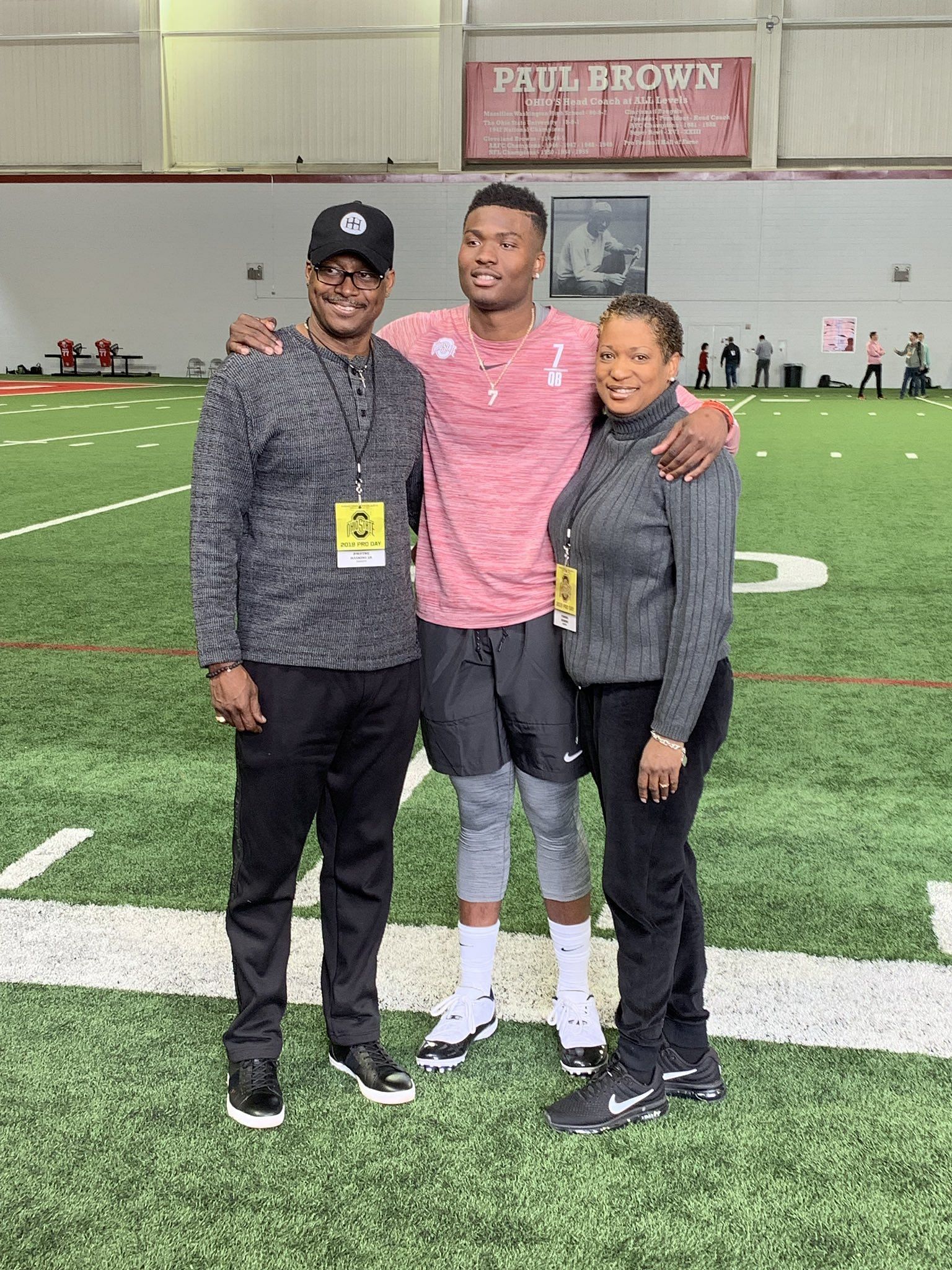 Haskins with his parents back in 2019. Source: @dh_simba7