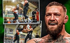 Photos: Conor McGregor back to sparring for first time since leg break