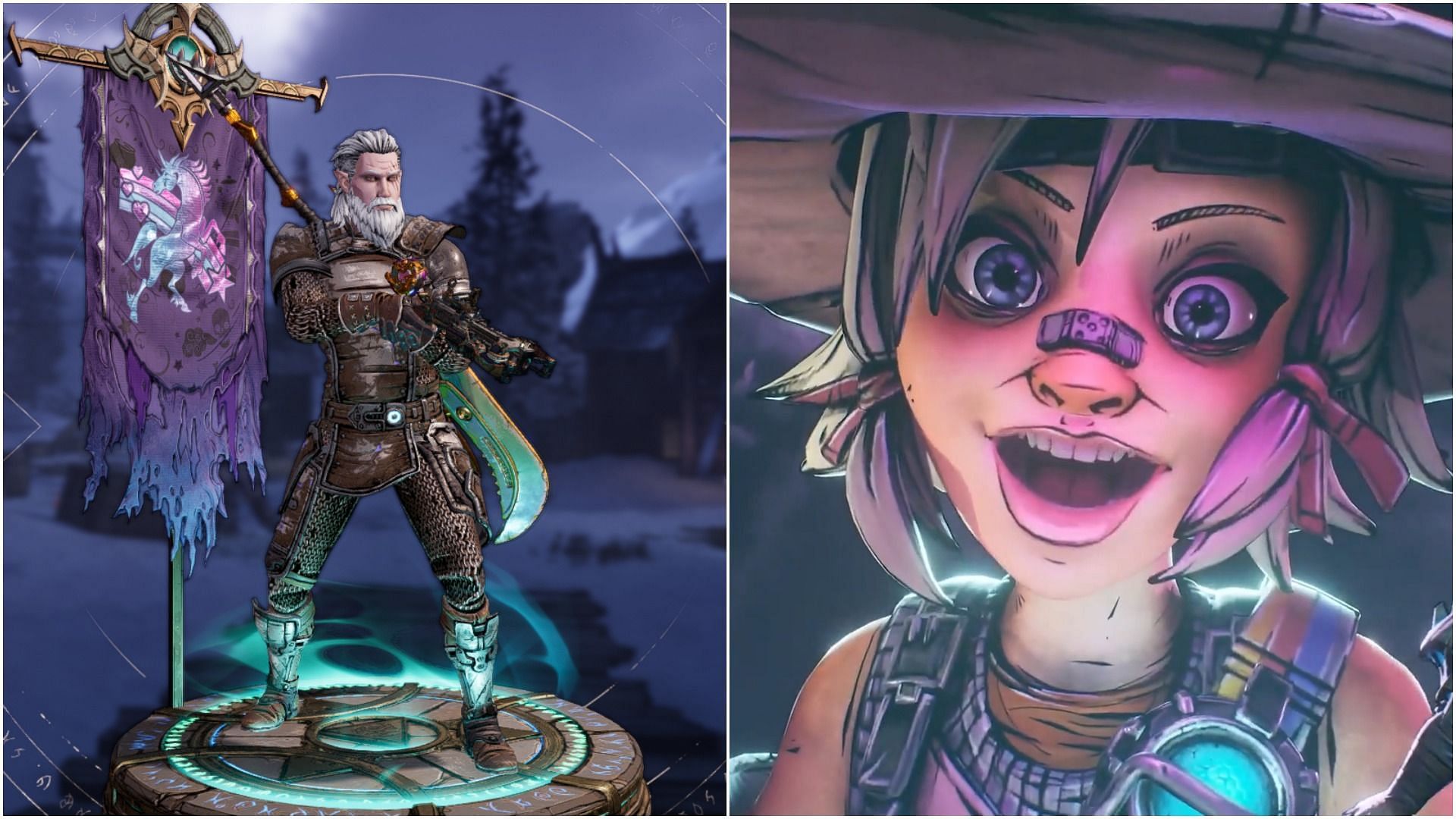 Tiny Tina&#039;s Wonderlands players have used the character creator to create characters from other games (Images via Reddit, Gearbox)