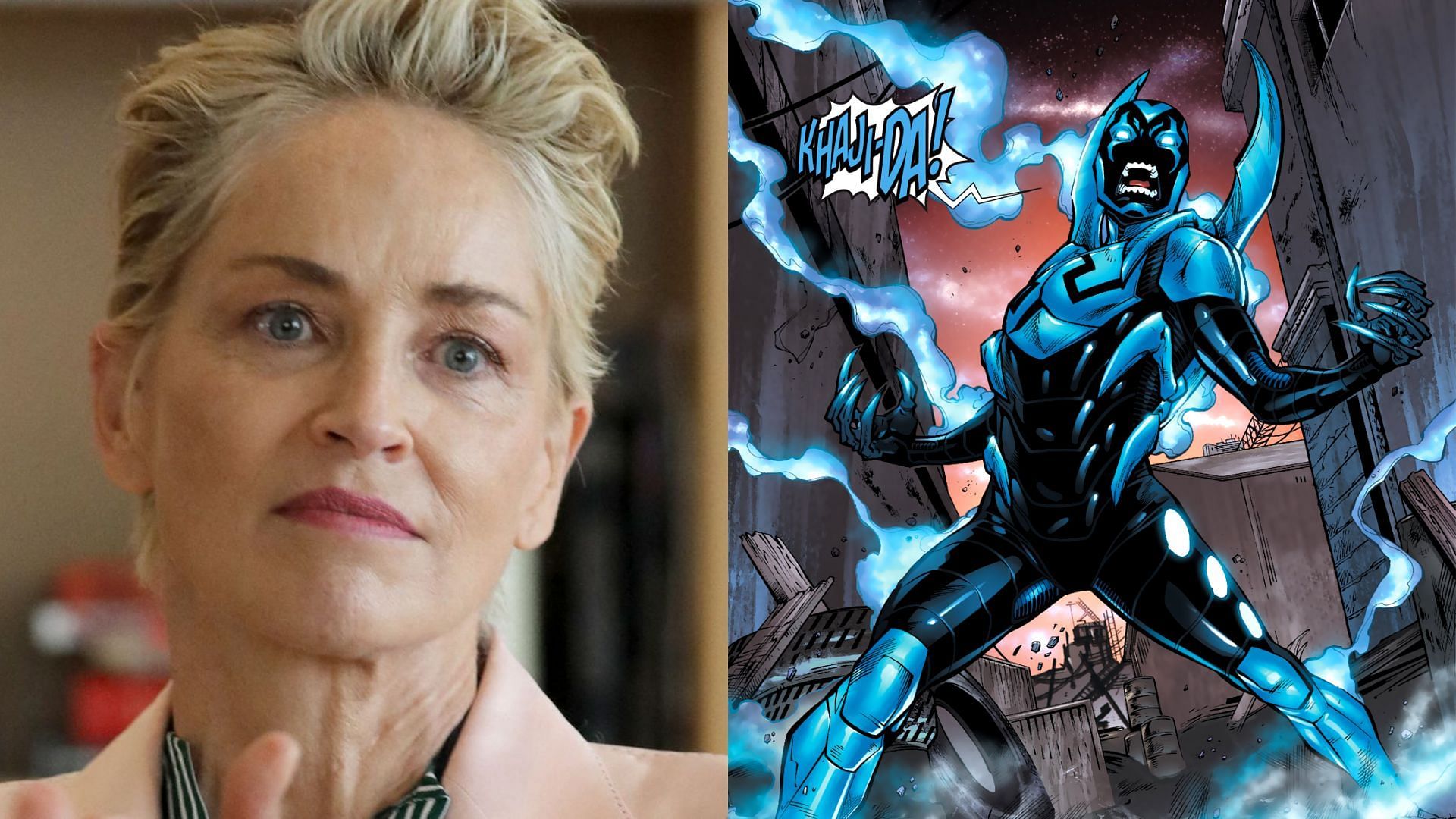 Sharon Stone will be seen in Blue Beetle (Image via Getty Images/DC Comics)