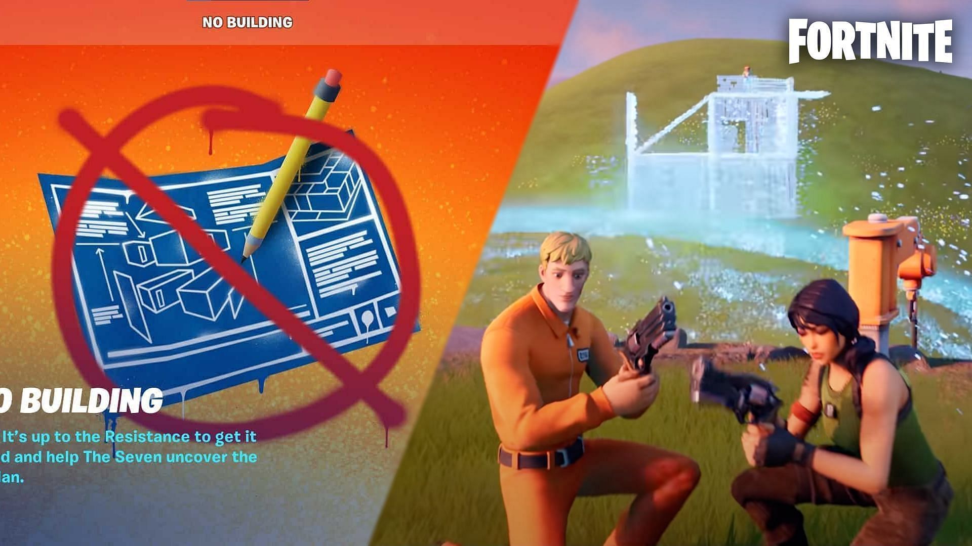 Fortnite community split between building and no build mode (Image via Sportskeeda)