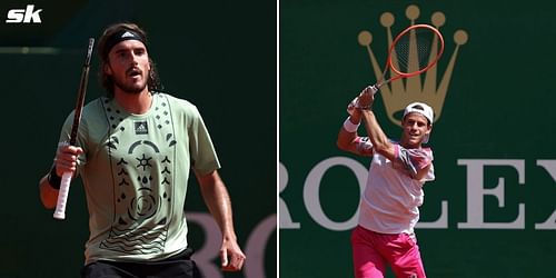 Stefanos Tsitsipas (L) and Diego Schwartzman.