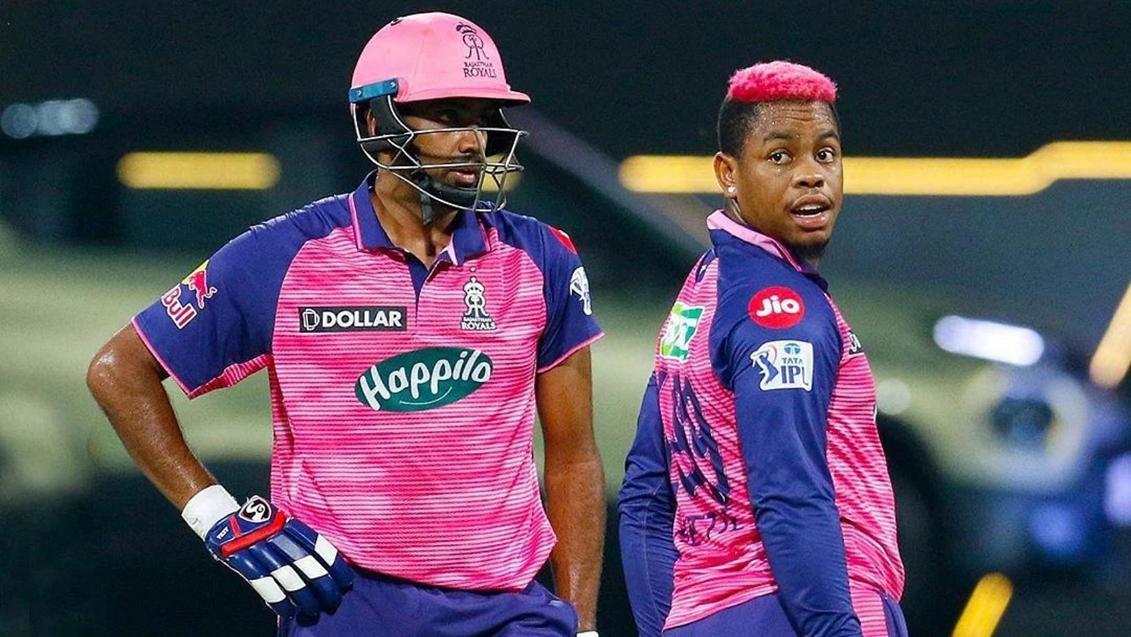 Ravichandran Ashwin and Shimron Hetmyer during RR vs LSG on Sunday. (PC: IPL).