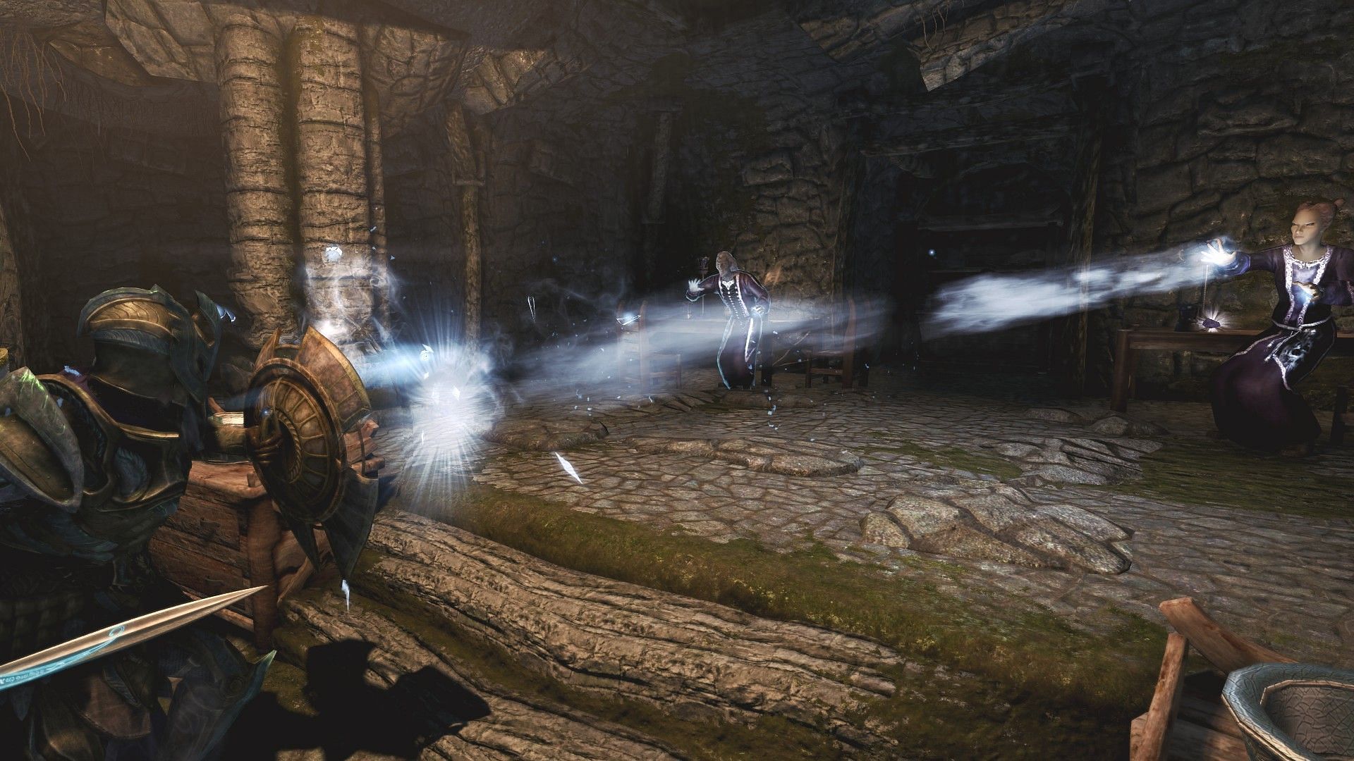 The Spellbreaker grants a layer of magic ward when the shield is raised (Image via Nexusmods)