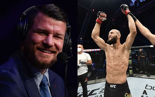 Michael Bisping (left) and Khamzat Chimaev (right) [Images courtesy of Getty]