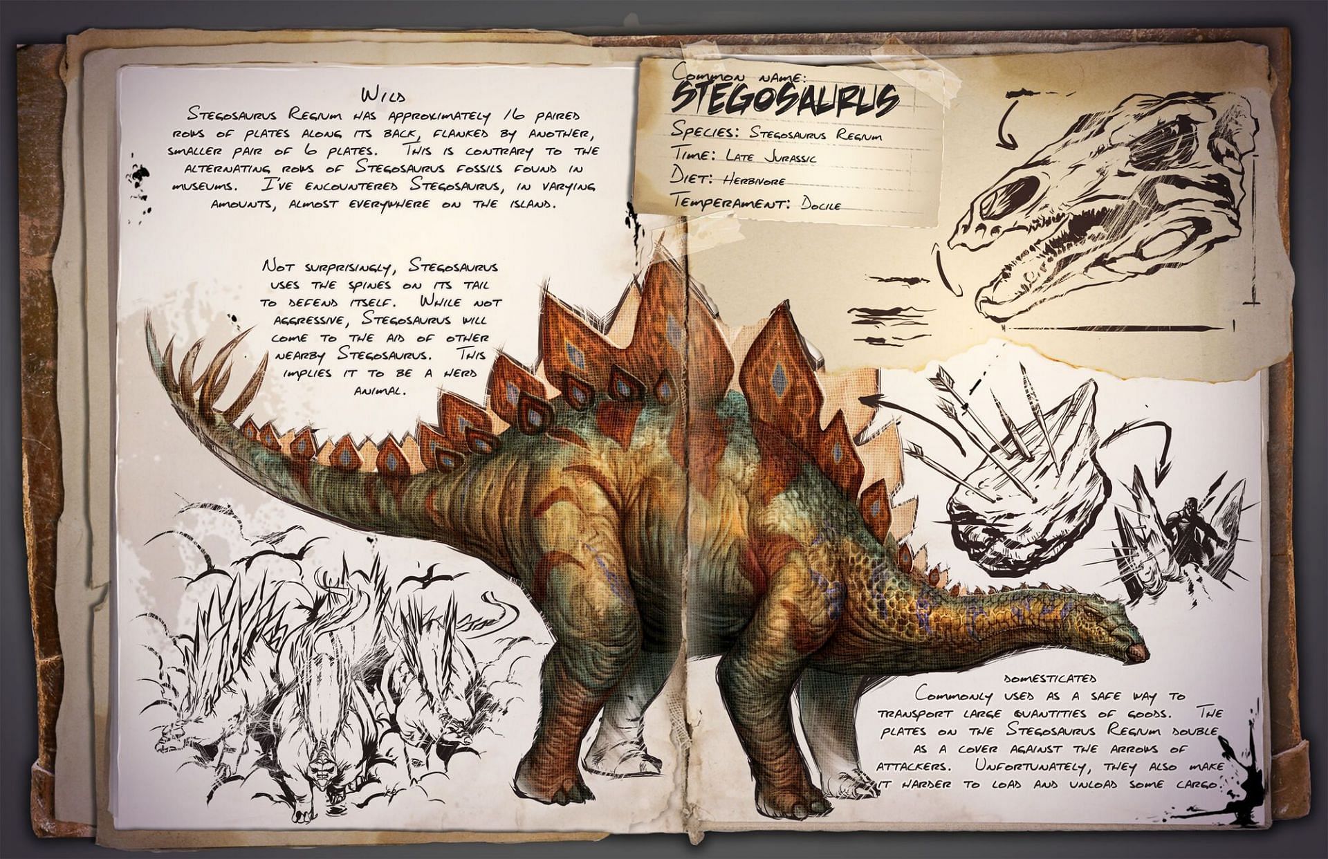 Stegosaurus, Ark: Lost Island (Image via ARK fandom)