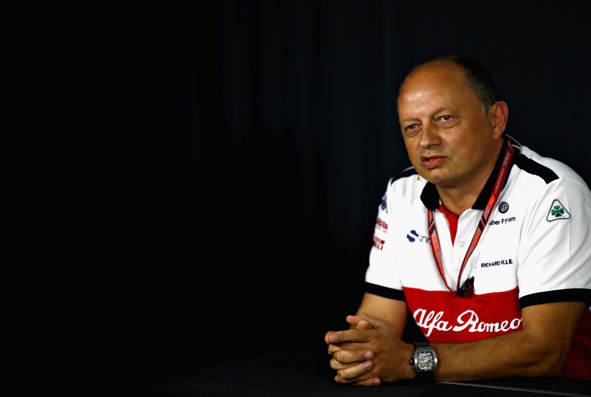 Alfa Romeo team principal Frederic Vasseur