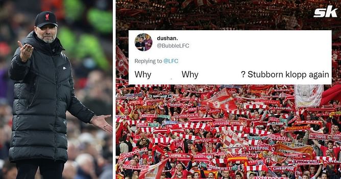 “Stubborn Klopp again” – Liverpool fans believe Reds have made ‘mistake’ by including two players in starting line-up against Manchester United
