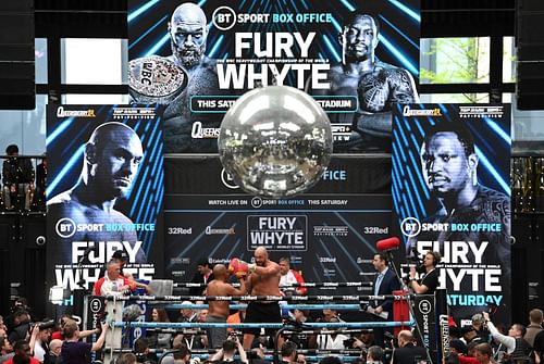 Tyson Fury & Dillian Whyte Media Work Out