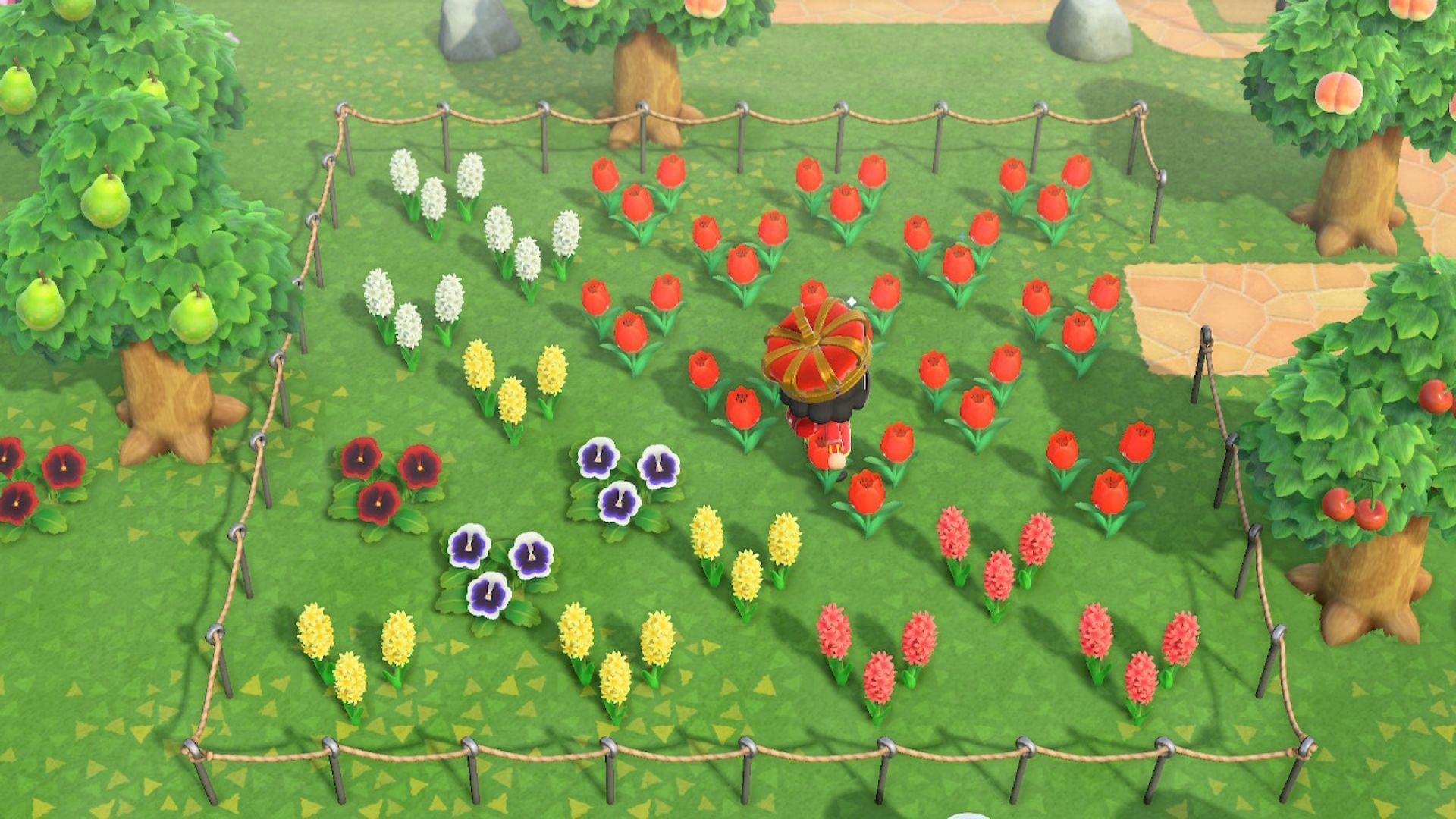 Flowers in Animal Crossing: New Horizons can be planted under the gardening activity (Image via The Bell tree Forums)