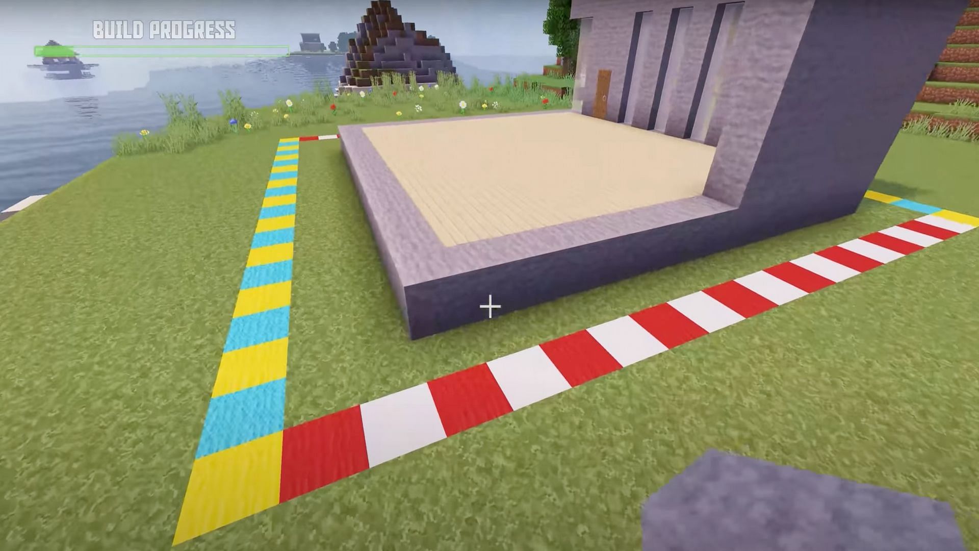 Once the foundations have been laid, it's time for players to build the walls (Image via Greg Builds/YouTube)