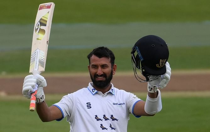Cheteshwar Pujara slams third consecutive ton in the ongoing County Championship