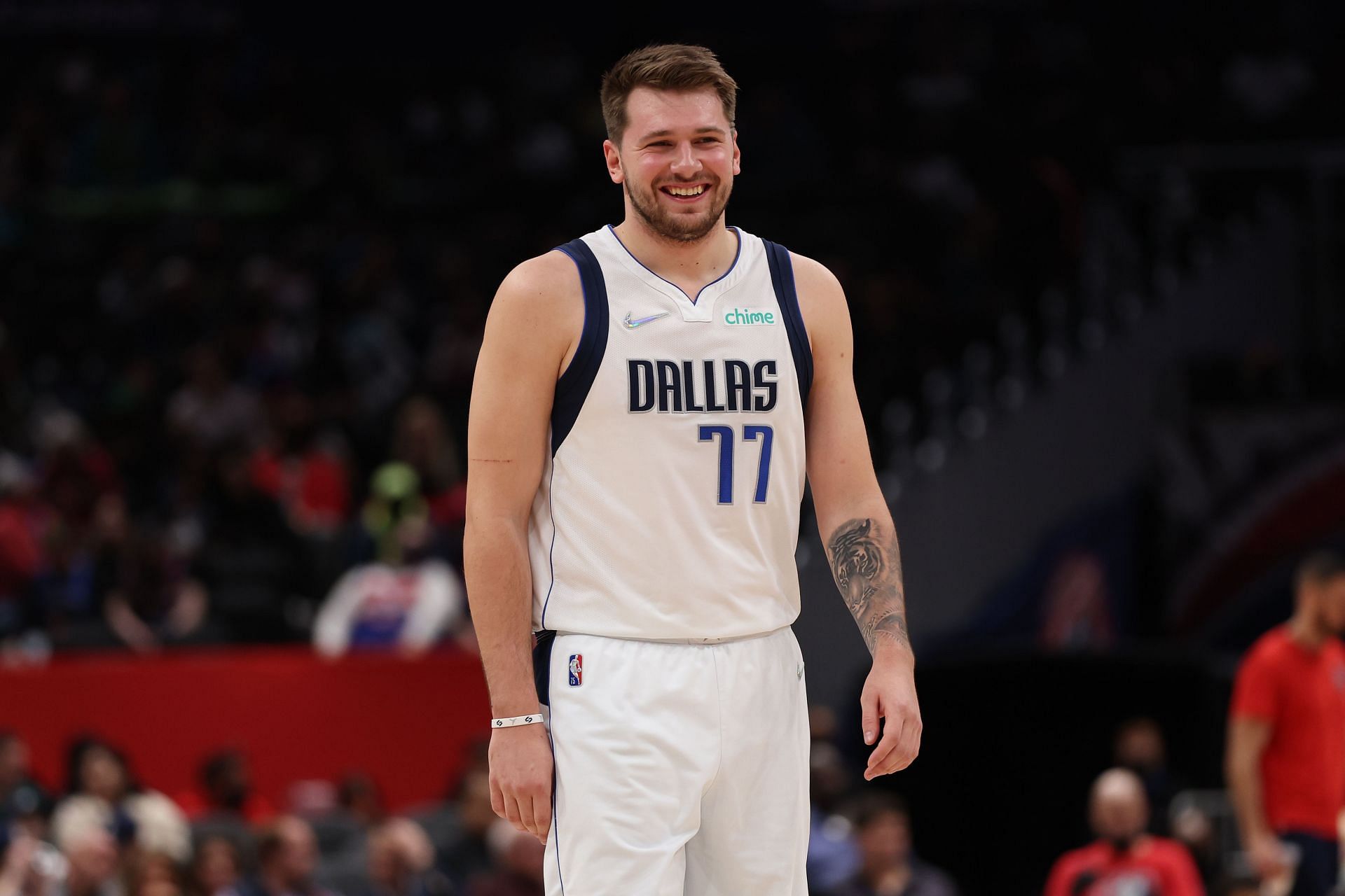 Luka Doncic in action at a Dallas Mavericks game