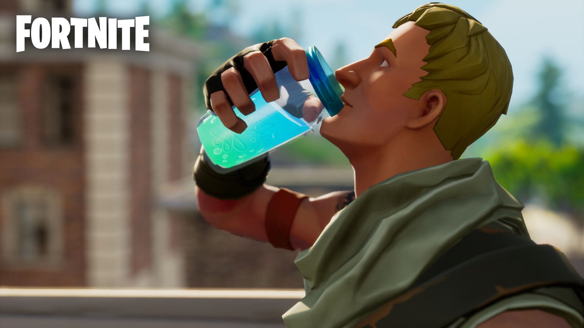 Shield Potions in Fortnite are hot (Image via Epic Games)