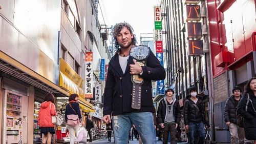 Kenny Omega during his IWJP Championship reign in Japan.