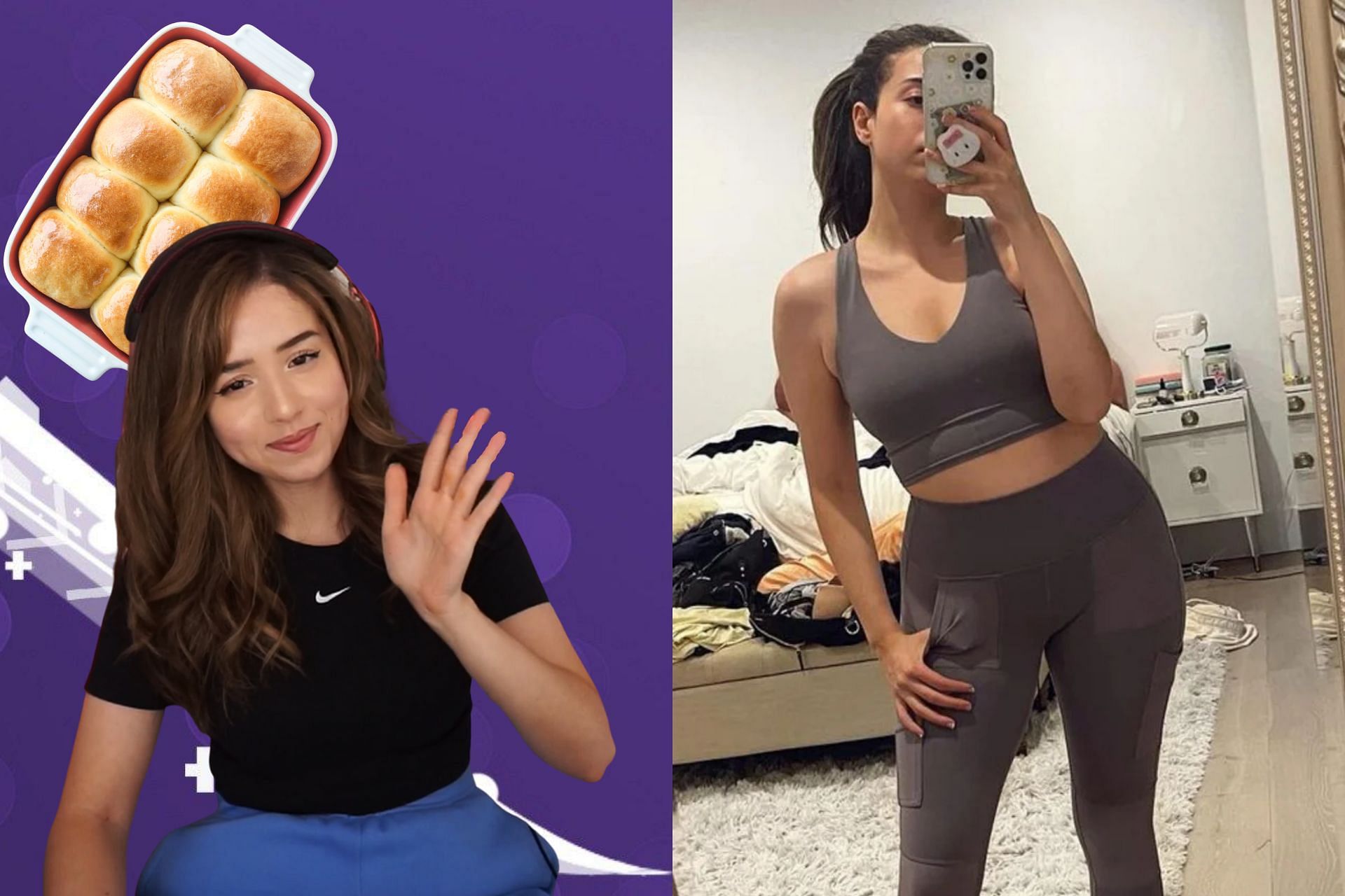 Twitch streamer Pokimane got trolled over her fitness journey (Image via Sportskeeda)