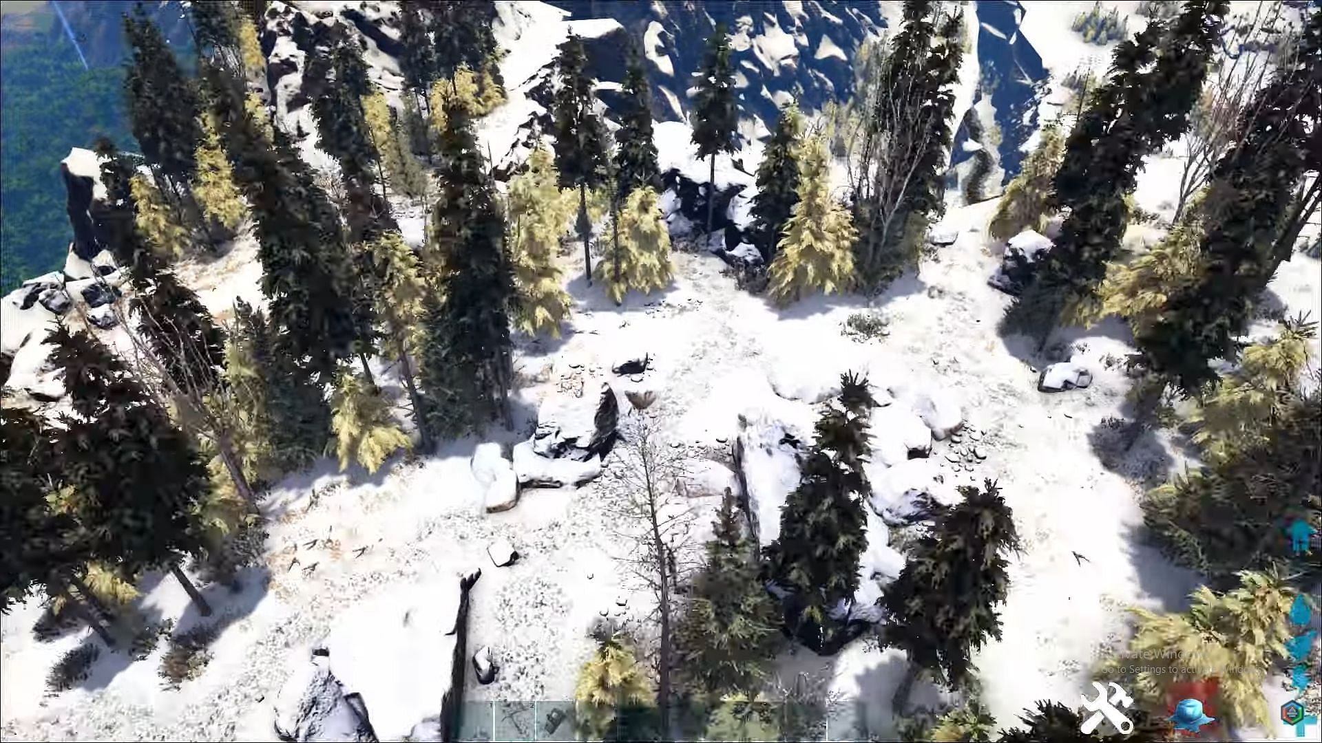 A snow mountain in ARK: Lost Island (Image via Ark: Survival Guide, YouTube)