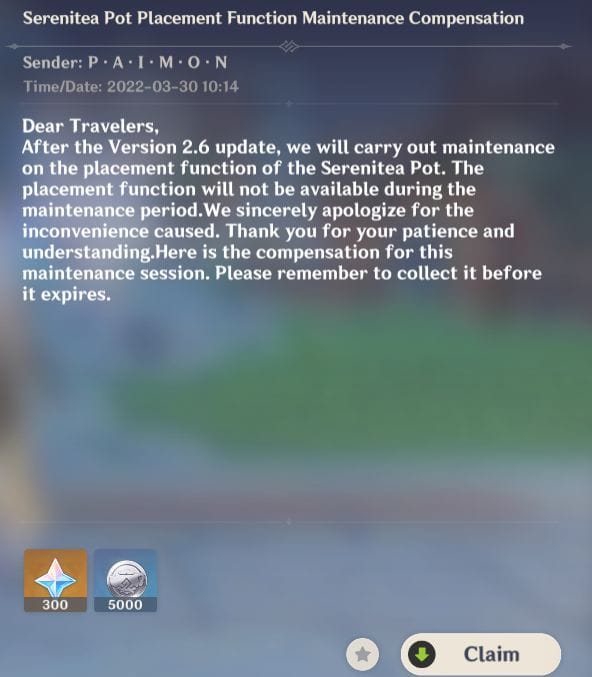 Genshin Impact Teapot maintenance All you need to know