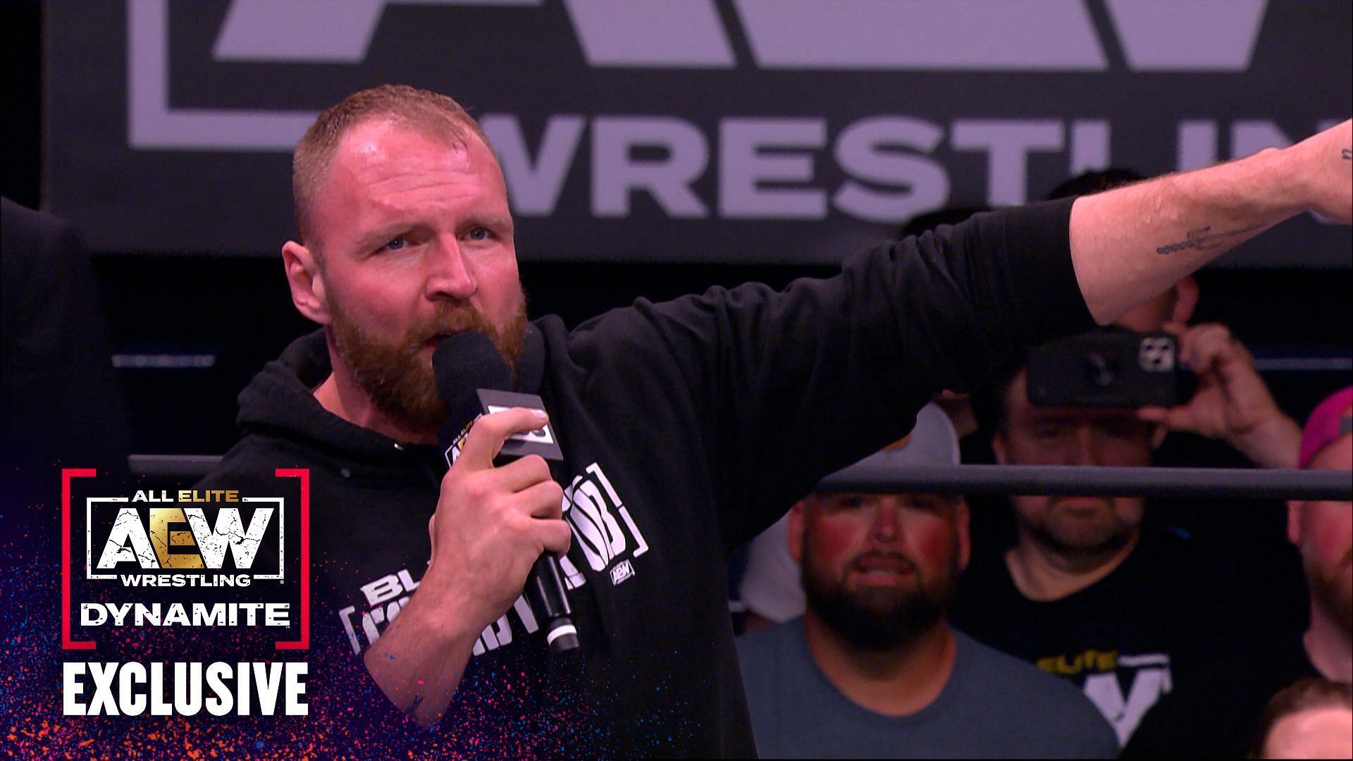 Jon Moxley speaks to the fans at AEW Dynamite.