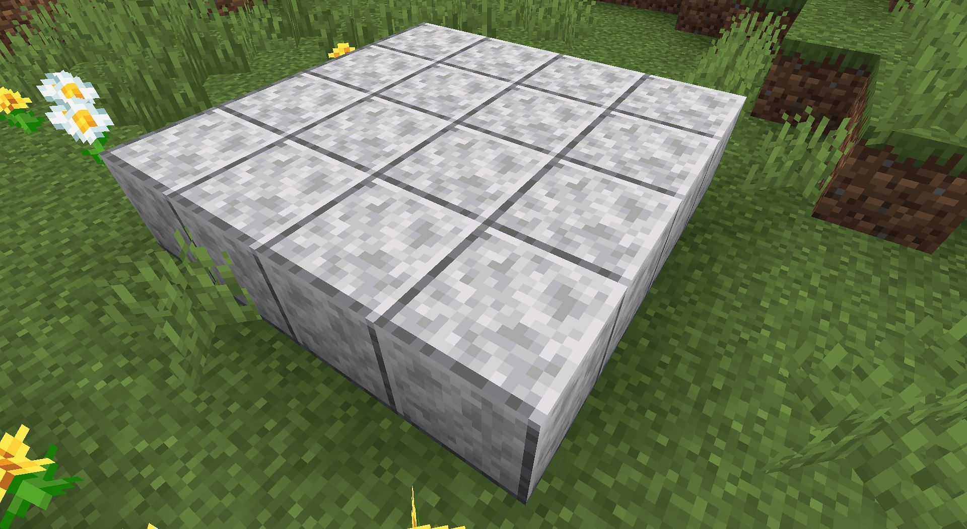 Polished diorite (Image via Minecraft)