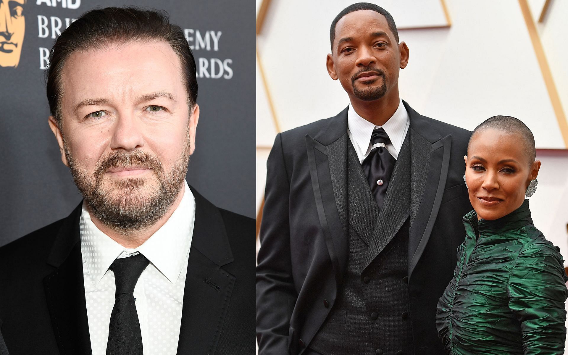 Ricky Gervais responded to the Will Smith controversy (Image via IMDb and BBC)