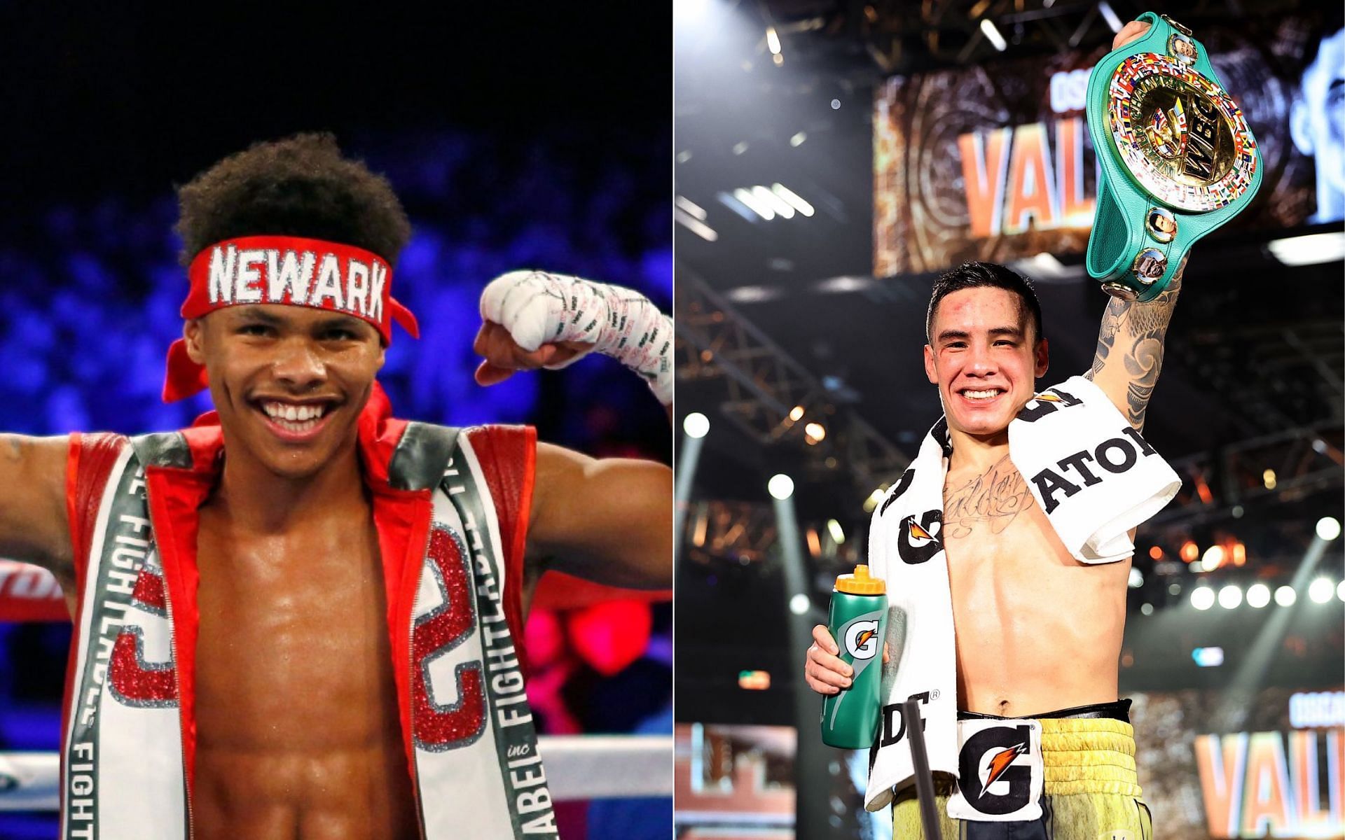 Shakur Stevenson (left) and Oscar Valdez (right).