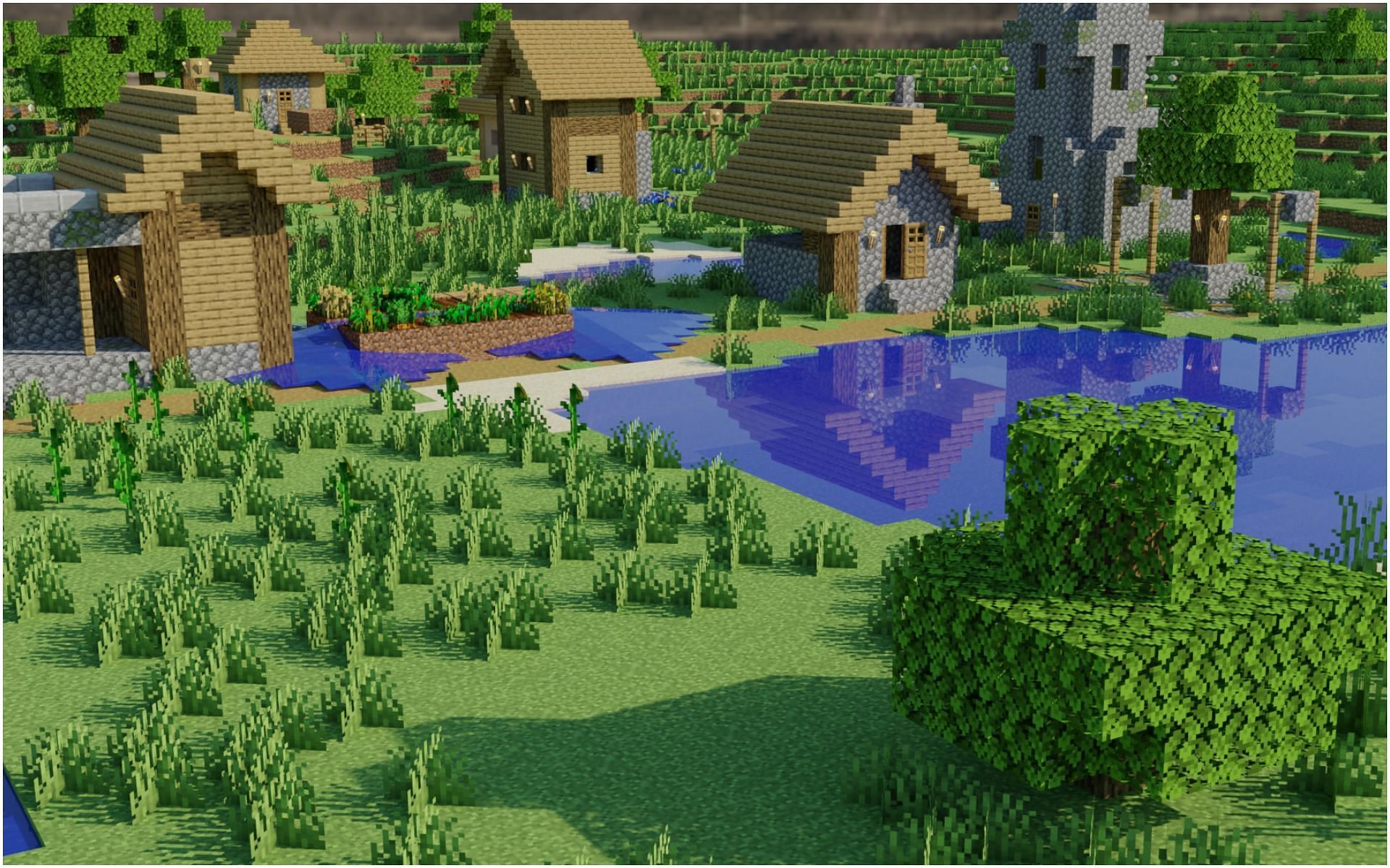 A village in Minecraft (Image via Minecraft)