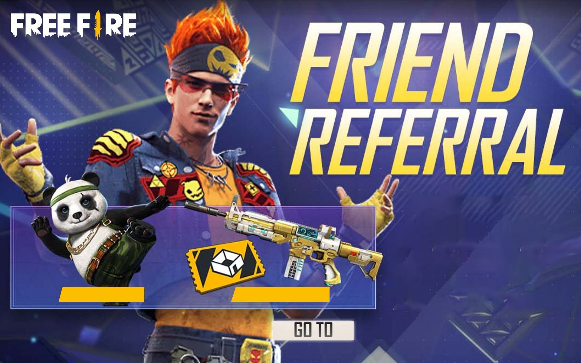 Free Fire Friend Referral Event Get Free Scar Skin Room Card And Vouchers For Free