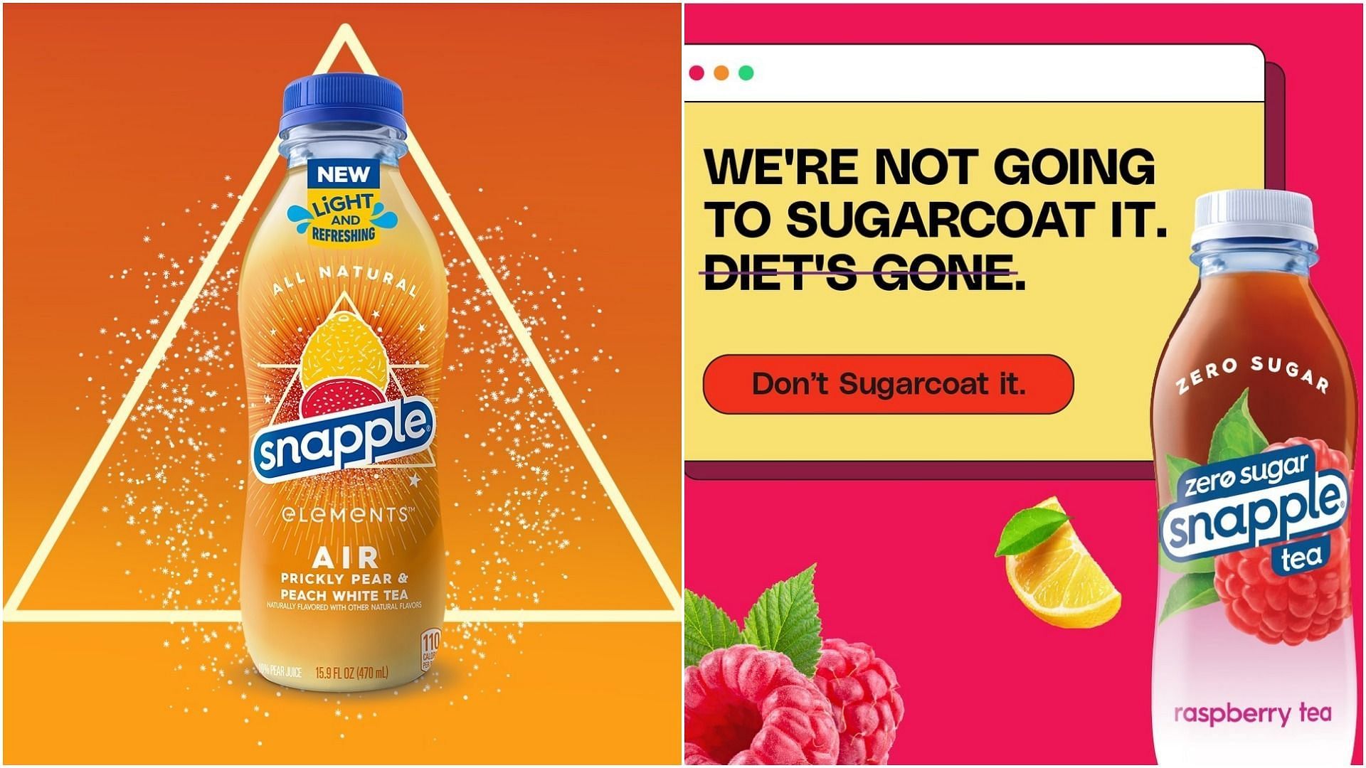Diet Snapple To Be Rebranded As Snapple Zero Sugar Beverage Company Repackages 6 Drinks With