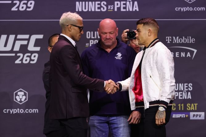 "You're the man" - Charles Oliveira expresses gratitude to Dustin Poirier for following through with promised donation to help empower youth in Brazil