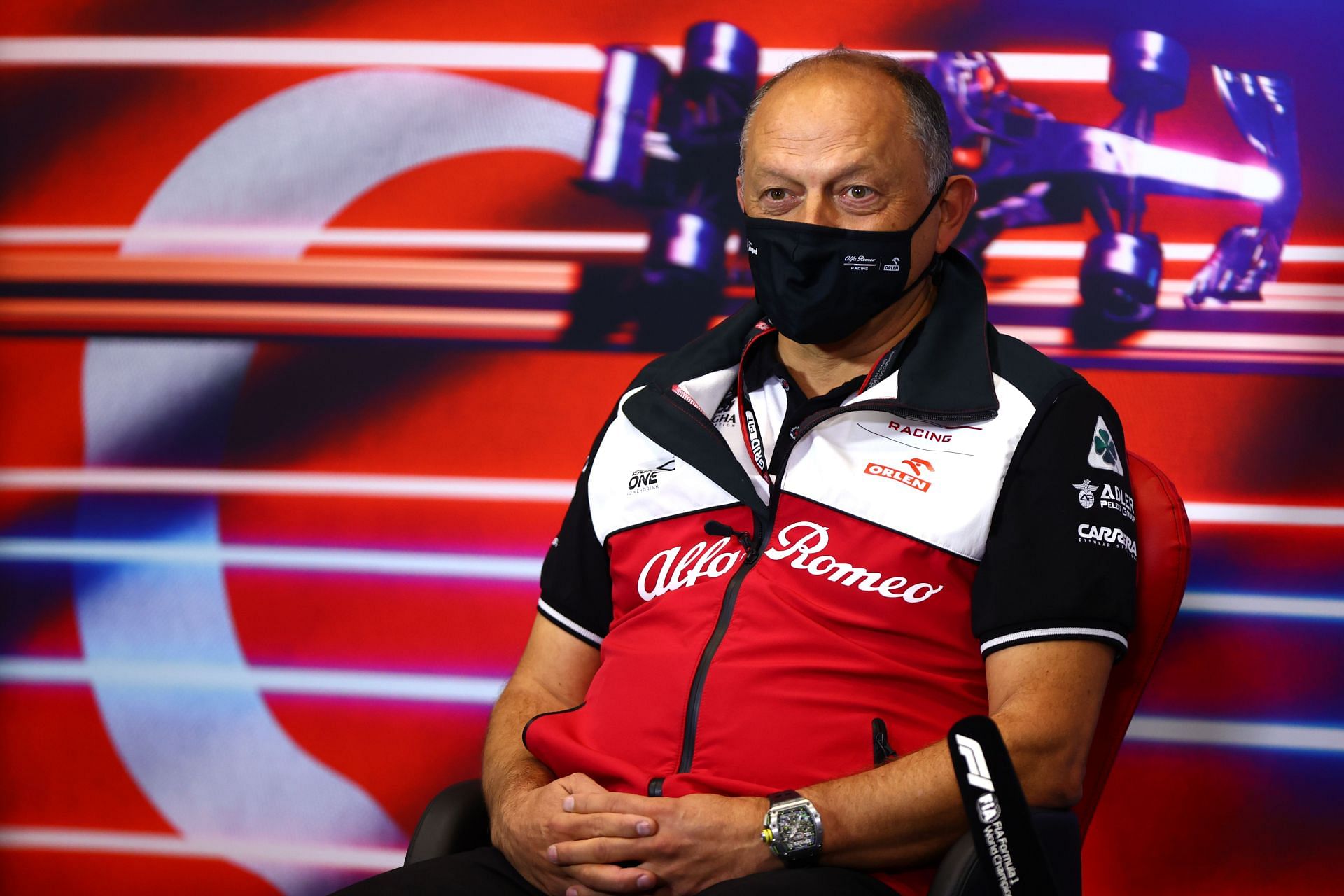 Alfa Romeo team principal Frederic Vasseur is glad to be competing in 2022 (Photo by Dan Istitene/Getty Images)