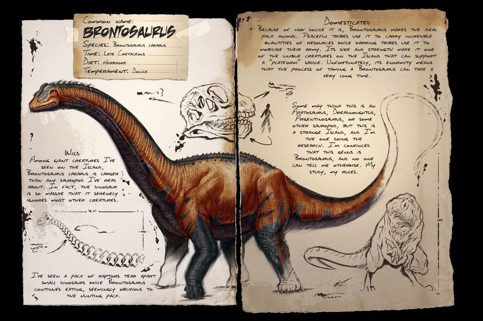 Brontosaurus, Lost Island (Image via ARK fandom)