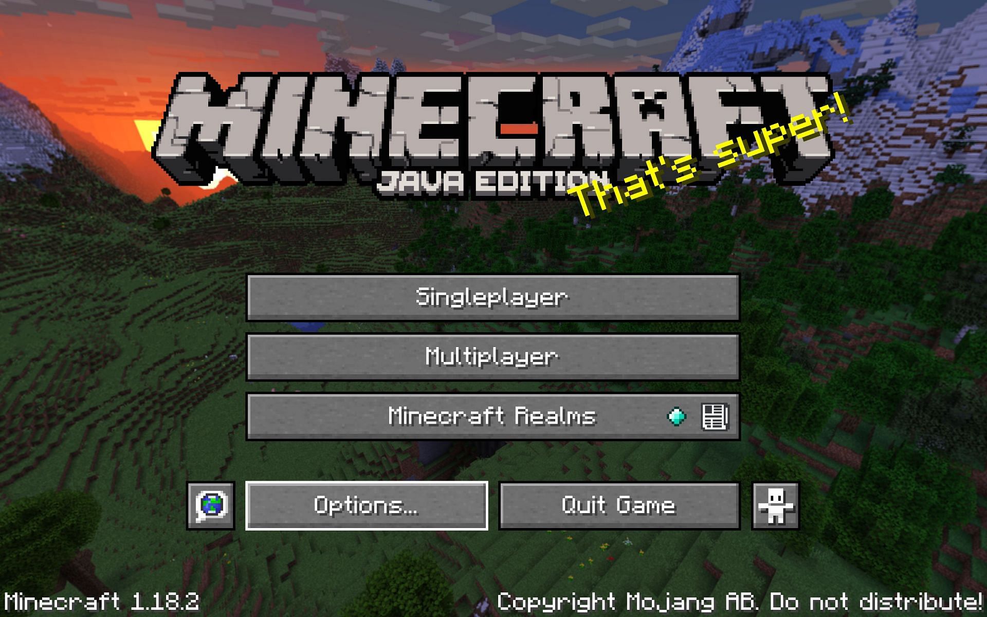 Players should open the launcher and then launch the game before proceeding to select the options button on the screen (Image via Minecraft)