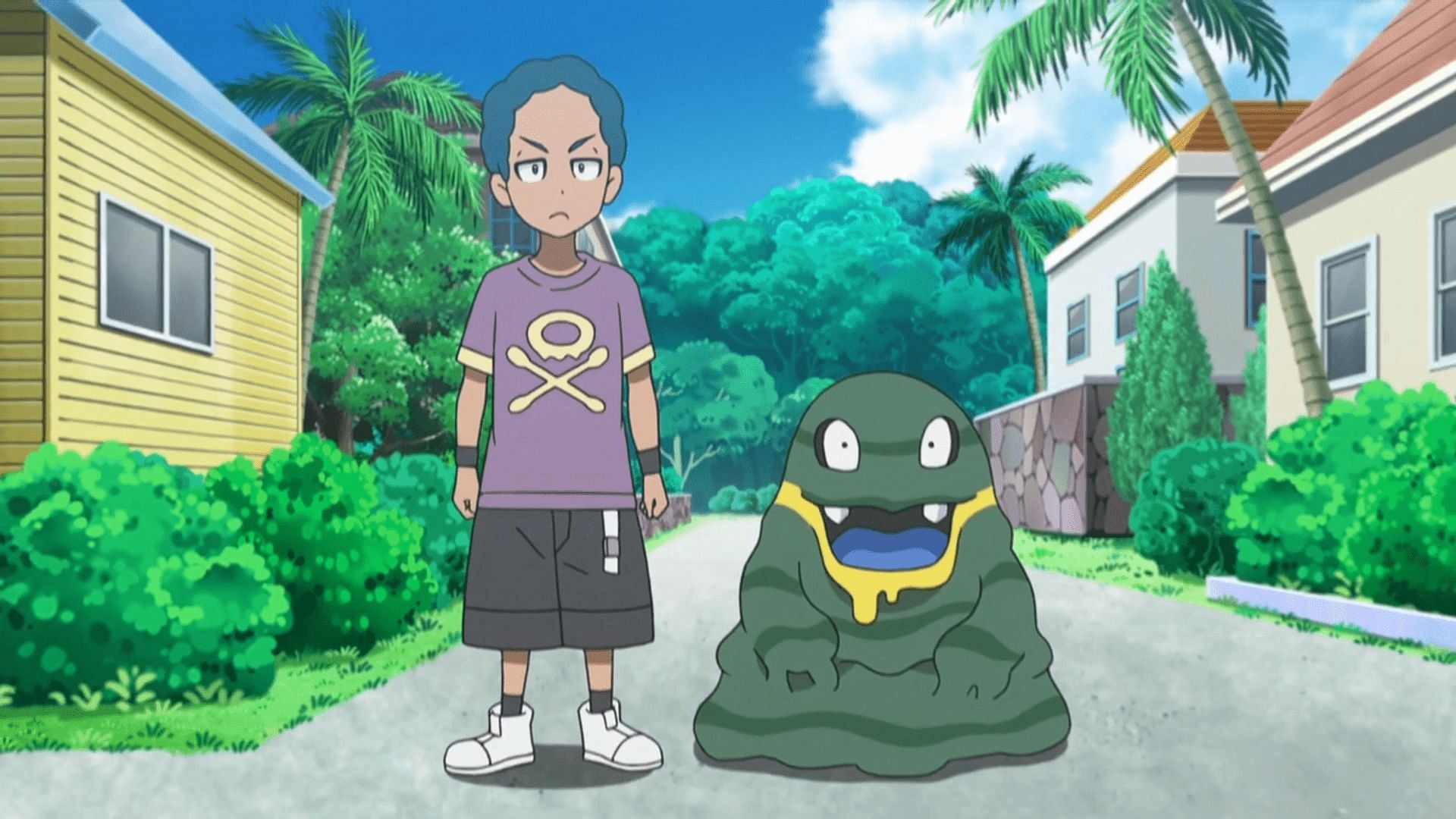 Alolan Grimer, as it appears in the anime (Image via The Pokemon Company)