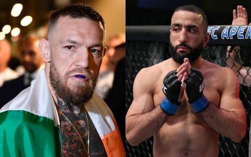 Conor McGregor (left); Belal Muhammad (right)