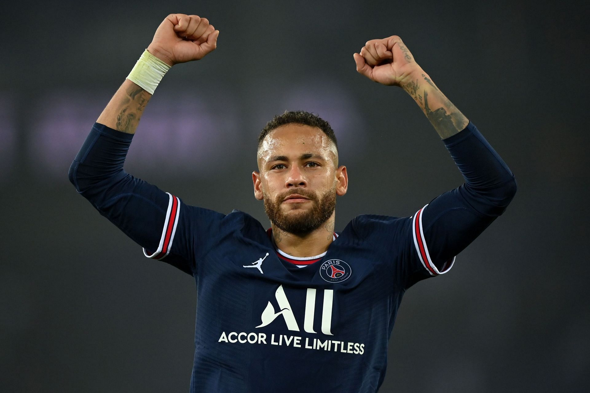 5 PSG players who have received the most assists from the Brazilian in Ligue 1.